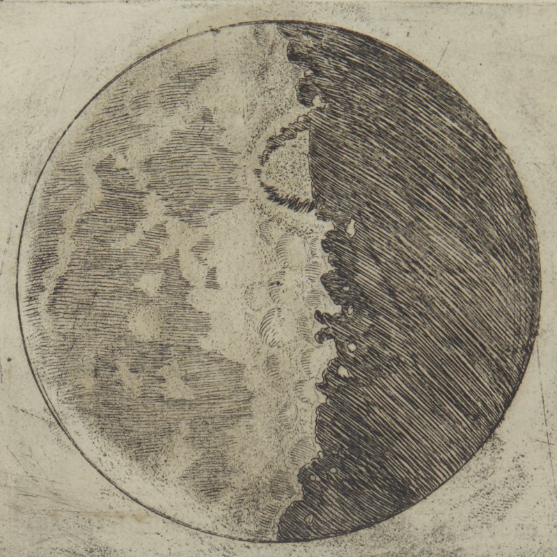 Waning, another night: Galileo's etching, Sidereus Nuncius, 1610
