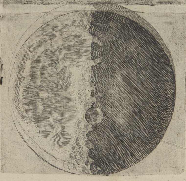Waning again: Galileo's etching, Sidereus Nuncius, 1610